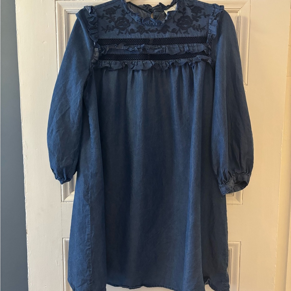 Kate Spade Navy Ruffled Dress